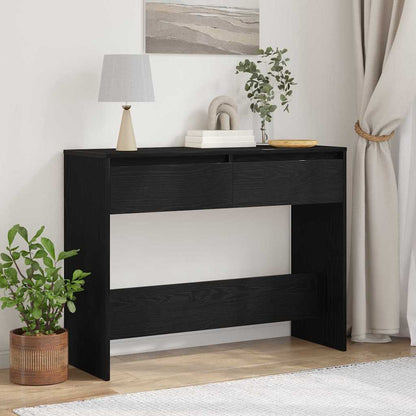 Console Table Black Oak 100 x 35 x 76.5 cm Engineered Wood