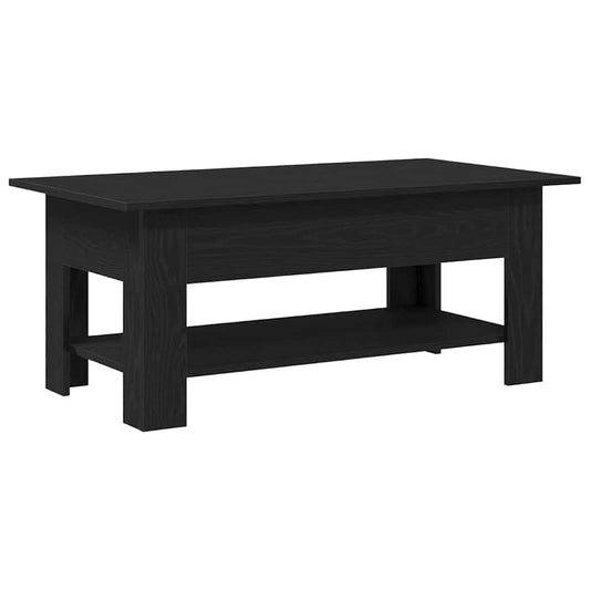 Coffee Table Black Oak 102 x 55 x 42 cm Engineered Wood