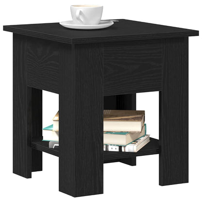 Coffee Table Black Oak 40 x 40 x 42 cm Engineered Wood