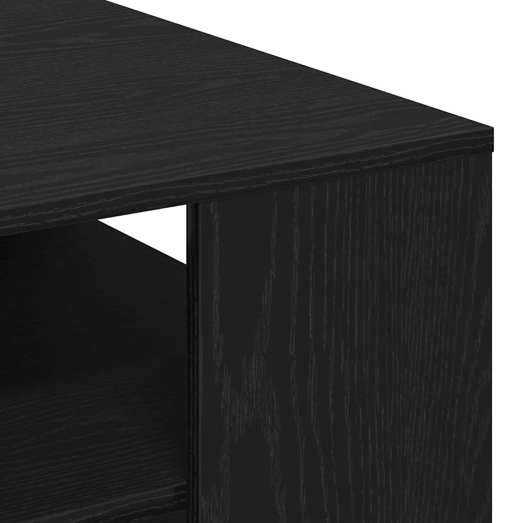 Coffee Table Black Oak 40 x 40 x 43 cm Engineered Wood