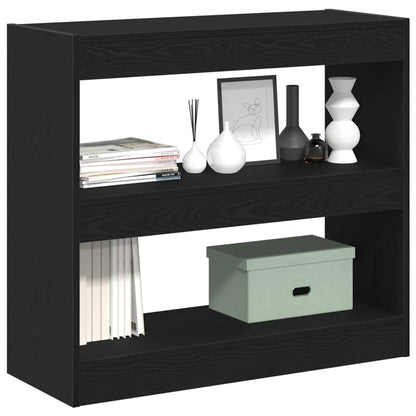 Book Cabinet 2 pcs Black Oak 80 x 30 x 72 cm Engineered Wood