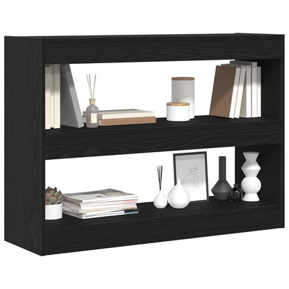 Bookcase Black Oak 100 x 30 x 72 cm Engineered Wood
