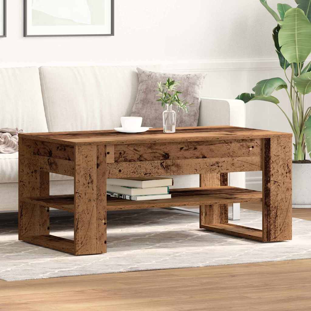 Coffee Table Old Wood 102 x 55 x 45 cm Engineered Wood
