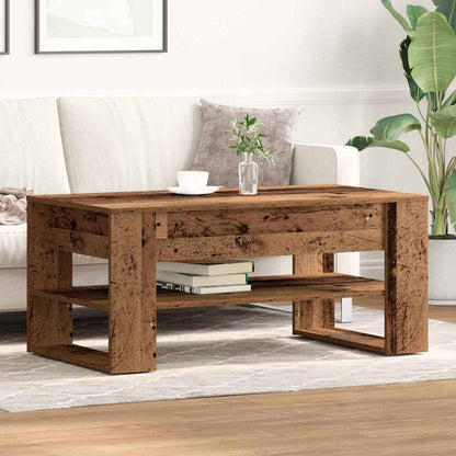 Coffee Table Old Wood 102 x 55 x 45 cm Engineered Wood