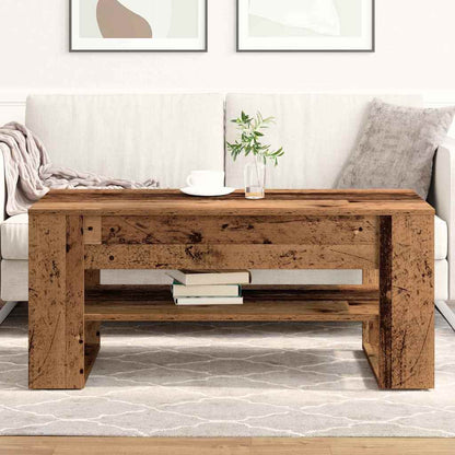 Coffee Table Old Wood 102 x 55 x 45 cm Engineered Wood