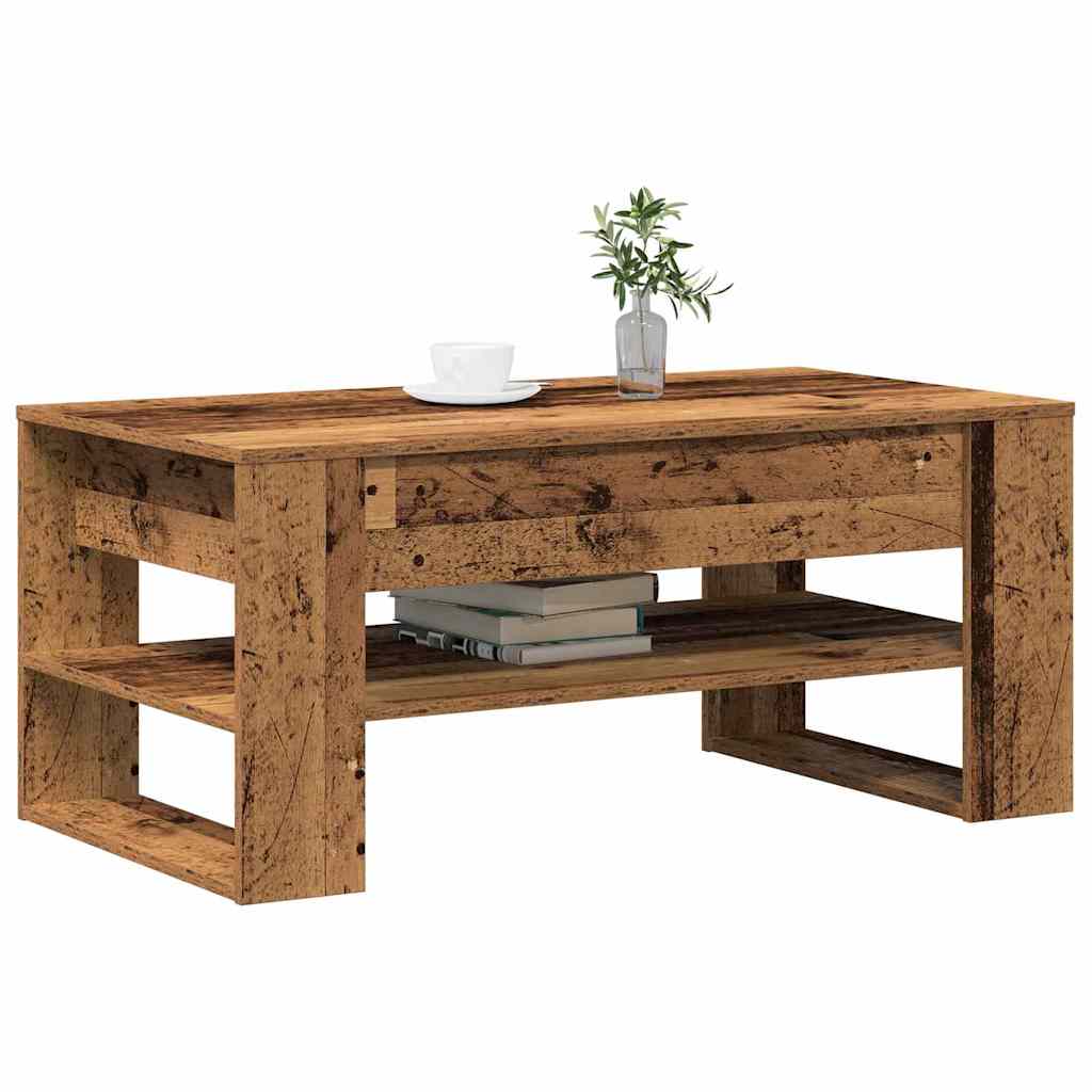 Coffee Table Old Wood 102 x 55 x 45 cm Engineered Wood