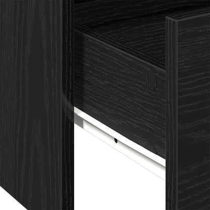 Coffee Table Black Oak 102 x 55 x 43.5 cm Engineered Wood