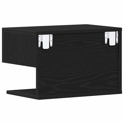 Bedside Cabinet Black Oak 46 x 30 x 30 cm Engineered Wood