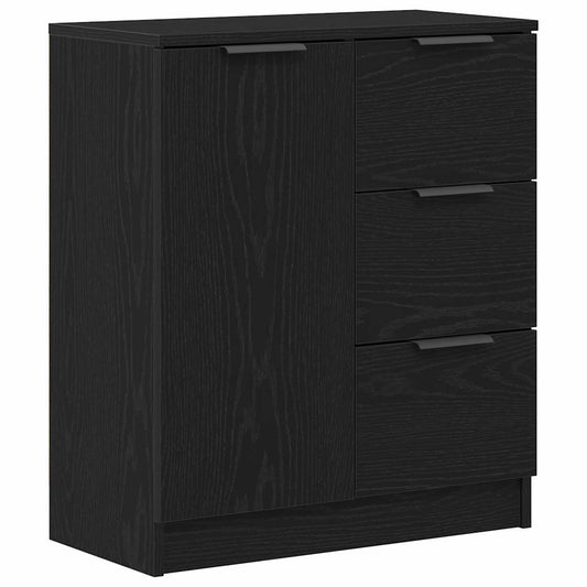 Sideboard Black Oak 60 x 30 x 70 cm Engineered Wood