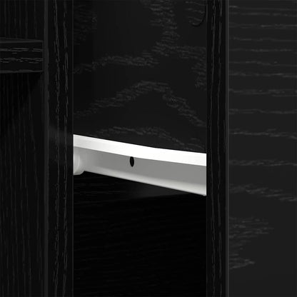 Sideboard Black Oak 60 x 30 x 70 cm Engineered Wood