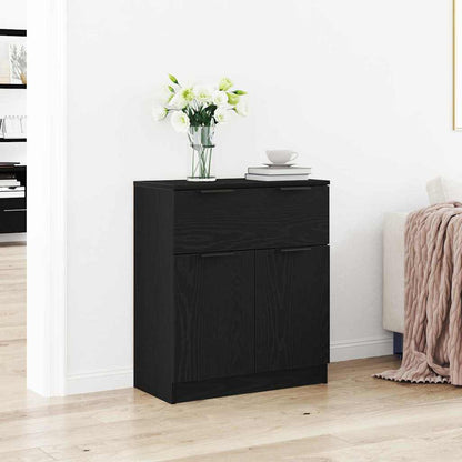 Sideboard Black Oak 60 x 30 x 70 cm Engineered Wood