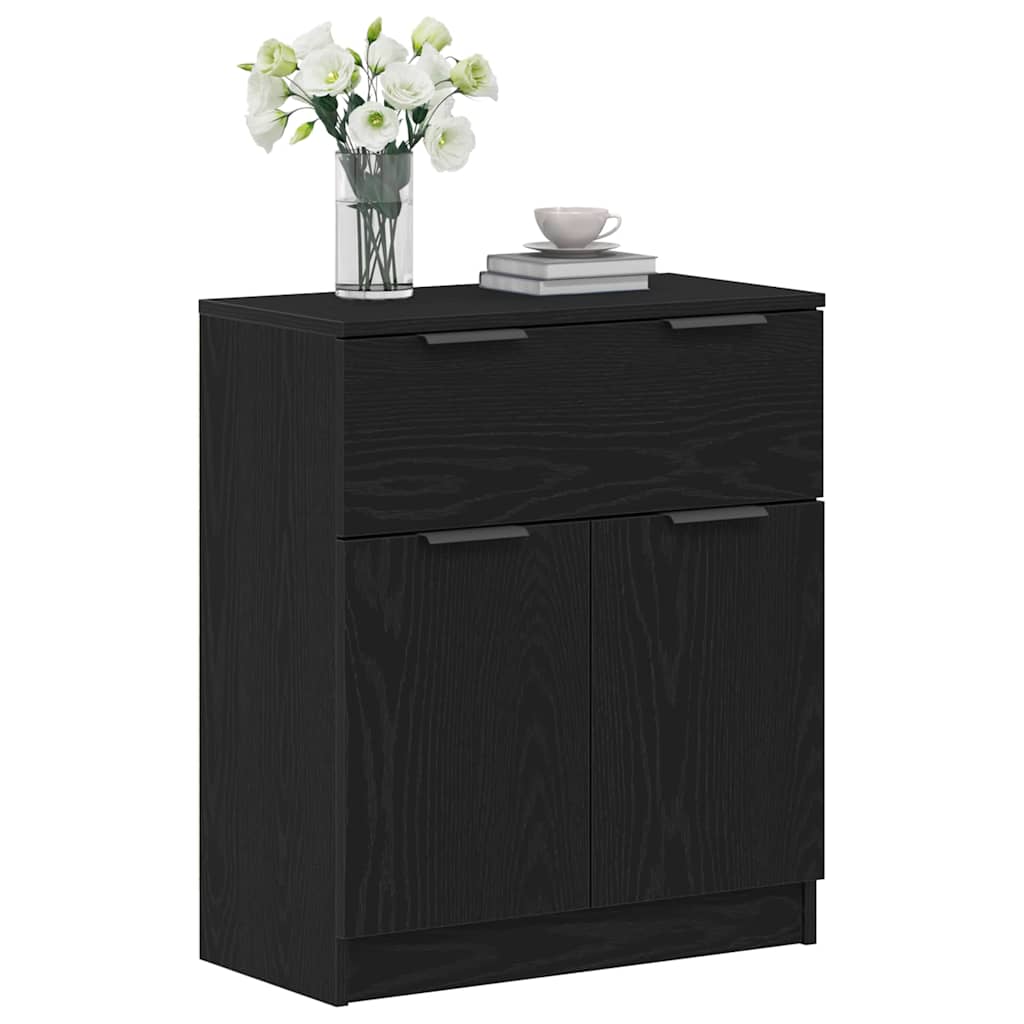 Sideboard Black Oak 60 x 30 x 70 cm Engineered Wood