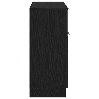 Sideboard Black Oak 60 x 30 x 70 cm Engineered Wood