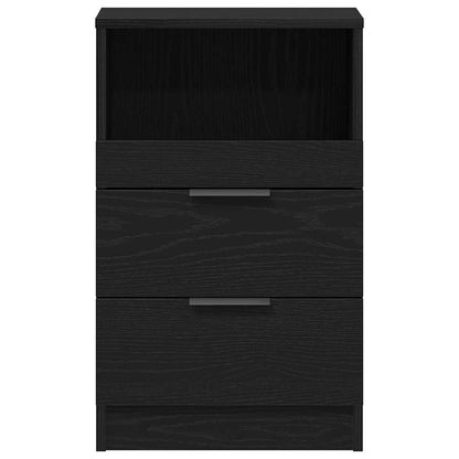 Bedside Cabinet 2 pcs Black Oak 40 x 35 x 65 cm Engineered Wood