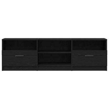 TV Cabinet Black Oak 150 x 33.5 x 45 cm Engineered Wood