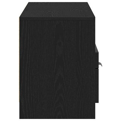 TV Cabinet Black Oak 150 x 33.5 x 45 cm Engineered Wood