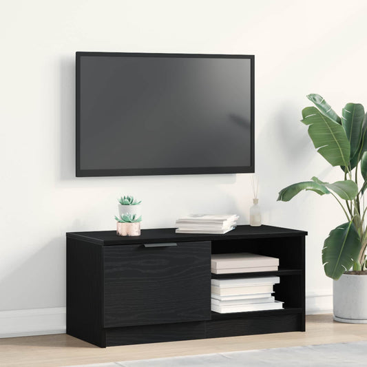 TV Cabinet 80 x 35 x 36.5 cm Black Oak Engineered Wood