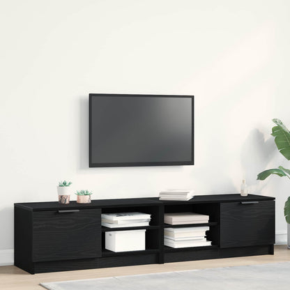 TV Cabinet 2 pcs Black Oak 80 x 35 x 36.5 cm Engineered Wood
