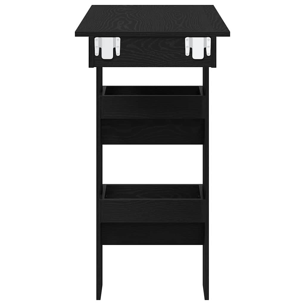 Wall Bar Table Black Oak 102 x 45 x 103.5 cm Engineered Wood