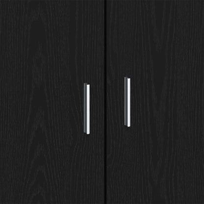 Sideboard Black Oak 80 x 40 x 75 cm Engineered Wood