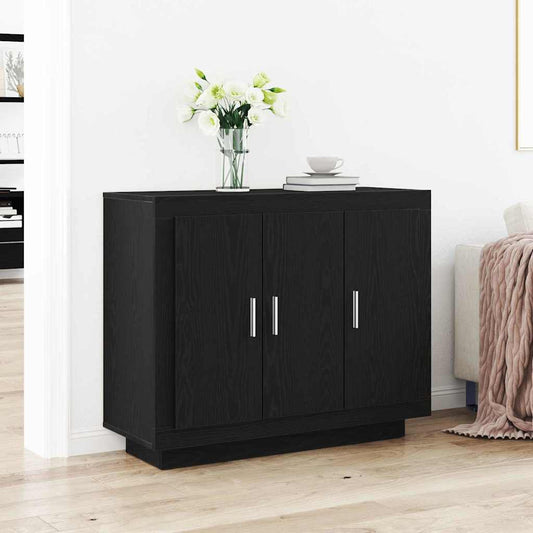 Sideboard Black Oak 92 x 35 x 75 cm Engineered Wood