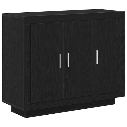 Sideboard Black Oak 92 x 35 x 75 cm Engineered Wood