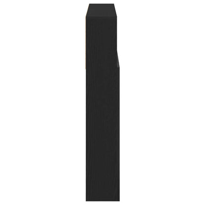 Headboard Cabinet Black Oak 180 x 19 x 103.5 cm Engineered Wood