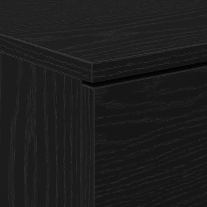 Bedside Cabinet Black Oak 40 x 65 x 65 cm Engineered Wood