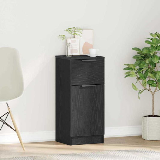 Sideboard Black Oak 30 x 30 x 70 cm Engineered Wood