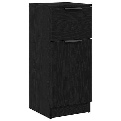 Sideboard 2 pcs Black Oak 30 x 30 x 70 cm Engineered Wood