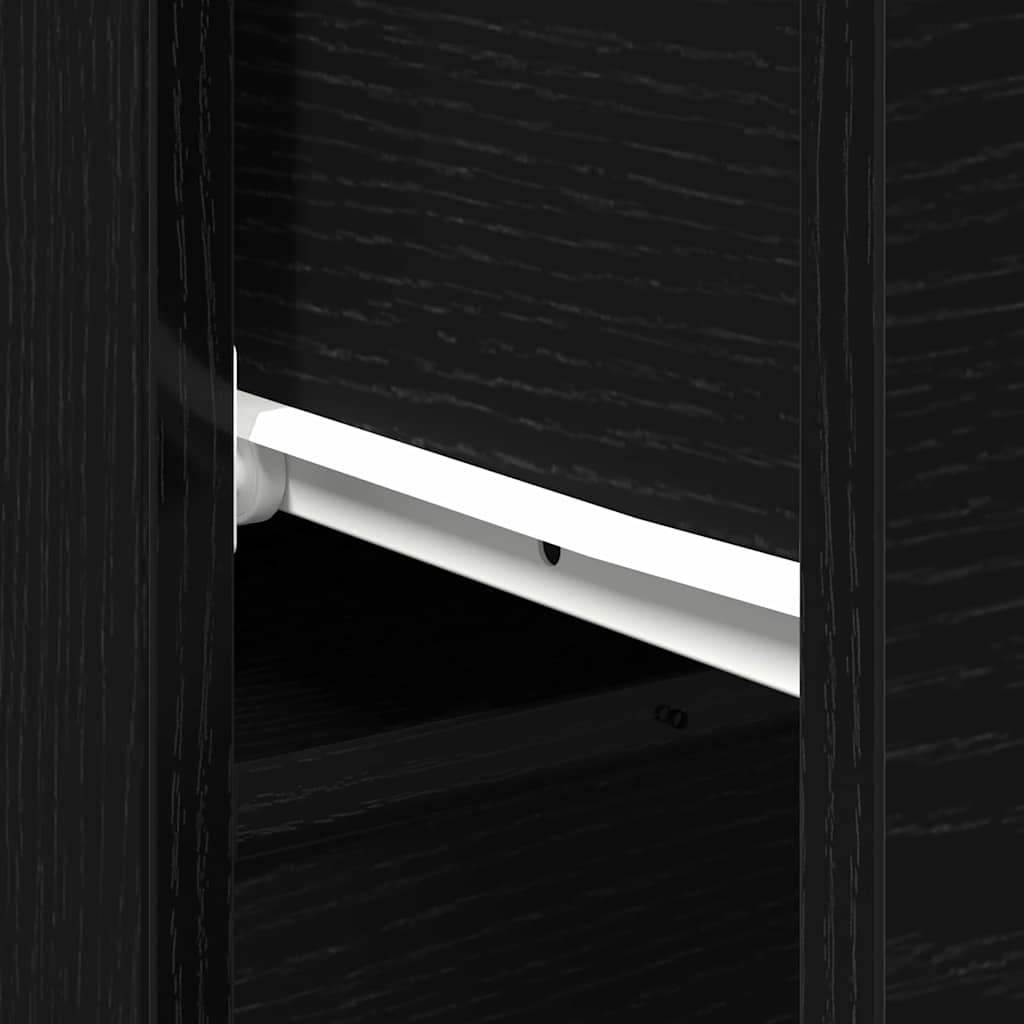 Sideboard 2 pcs Black Oak 30 x 30 x 70 cm Engineered Wood