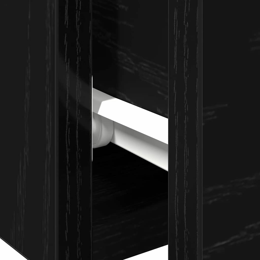 Wall Cabinet Black Oak 68 x 30 x 20 cm Engineered Wood