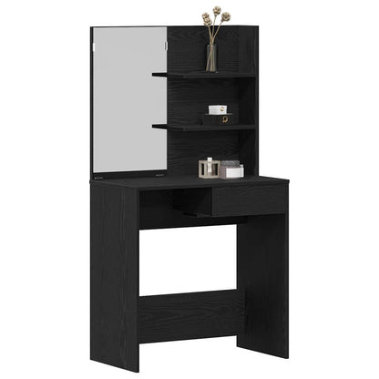 Dressing Table Black oak 74.5 x 40 x 141 cm Engineered wood