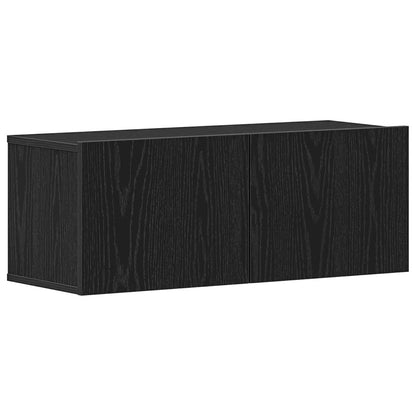 TV Cabinet 2 pcs Black Oak Engineered Wood