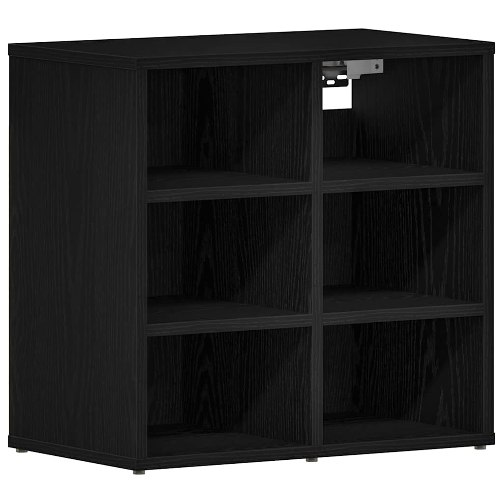 Shoe Cabinet Black Oak 52 x 30 x 50.5 cm Engineered Wood