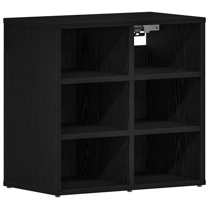Shoe Cabinet Black Oak 52 x 30 x 50.5 cm Engineered Wood