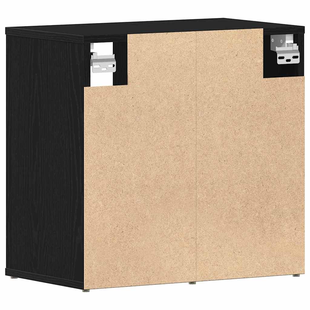 Shoe Cabinet Black Oak 52 x 30 x 50.5 cm Engineered Wood