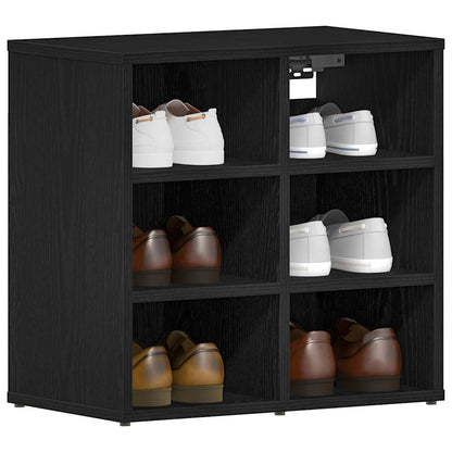 Shoe Cabinet Black Oak 52 x 30 x 50.5 cm Engineered Wood