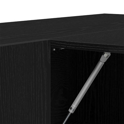 Hallway Cabinet Black Oak 97.5 x 37 x 99 cm Engineered Wood