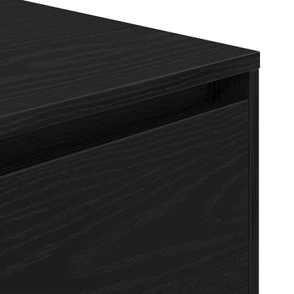 Chest of Drawers Black Oak 40.5 x 40 x 40 cm Engineered Wood