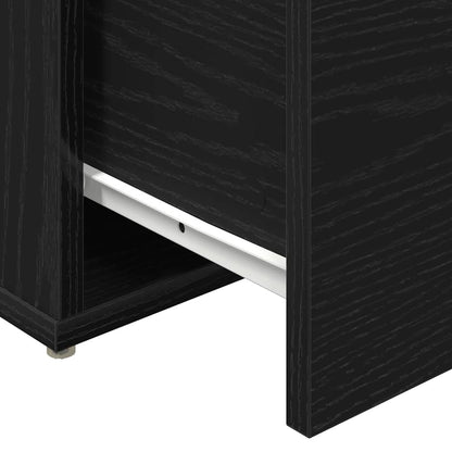 Chest of Drawers Black Oak 40.5 x 40 x 40 cm Engineered Wood