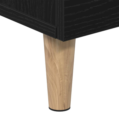 TV Cabinet Black Oak 150 x 30 x50 cm Engineered Wood