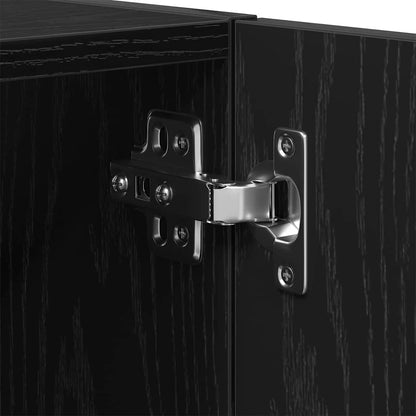 Wall Cabinet Black Oak 60 x 30 x 70 cm Engineered Wood
