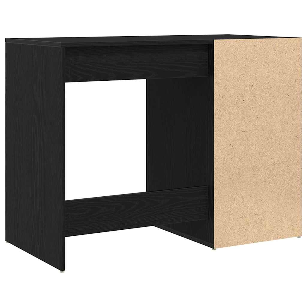 Desk with Drawer Black Oak 100 x 49 x 74 cm Engineered Wood