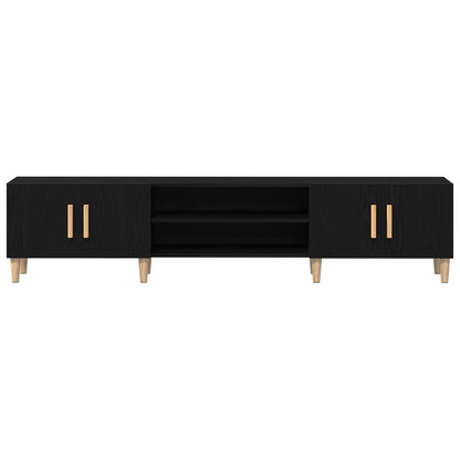 TV Cabinet Black Oak 180 x 31.5 x 40 cm Engineered Wood