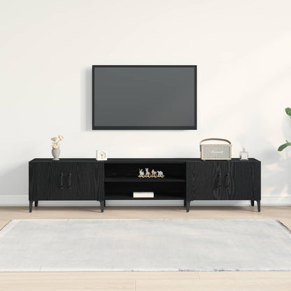 TV Cabinet Black Oak 180 x 31.5 x 40 cm Engineered Wood