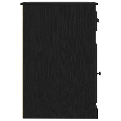 Desk with Drawer Black Oak 50 x 115 x 75 cm Engineered Wood