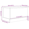 Storage Box Black oak 50 x 30 x 28 cm Engineered Wood