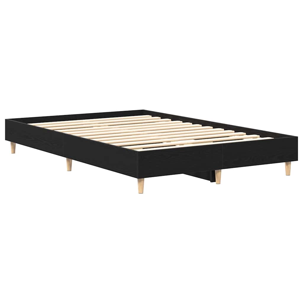 Bed Frame Black oak 120 x 190 cm Engineered wood
