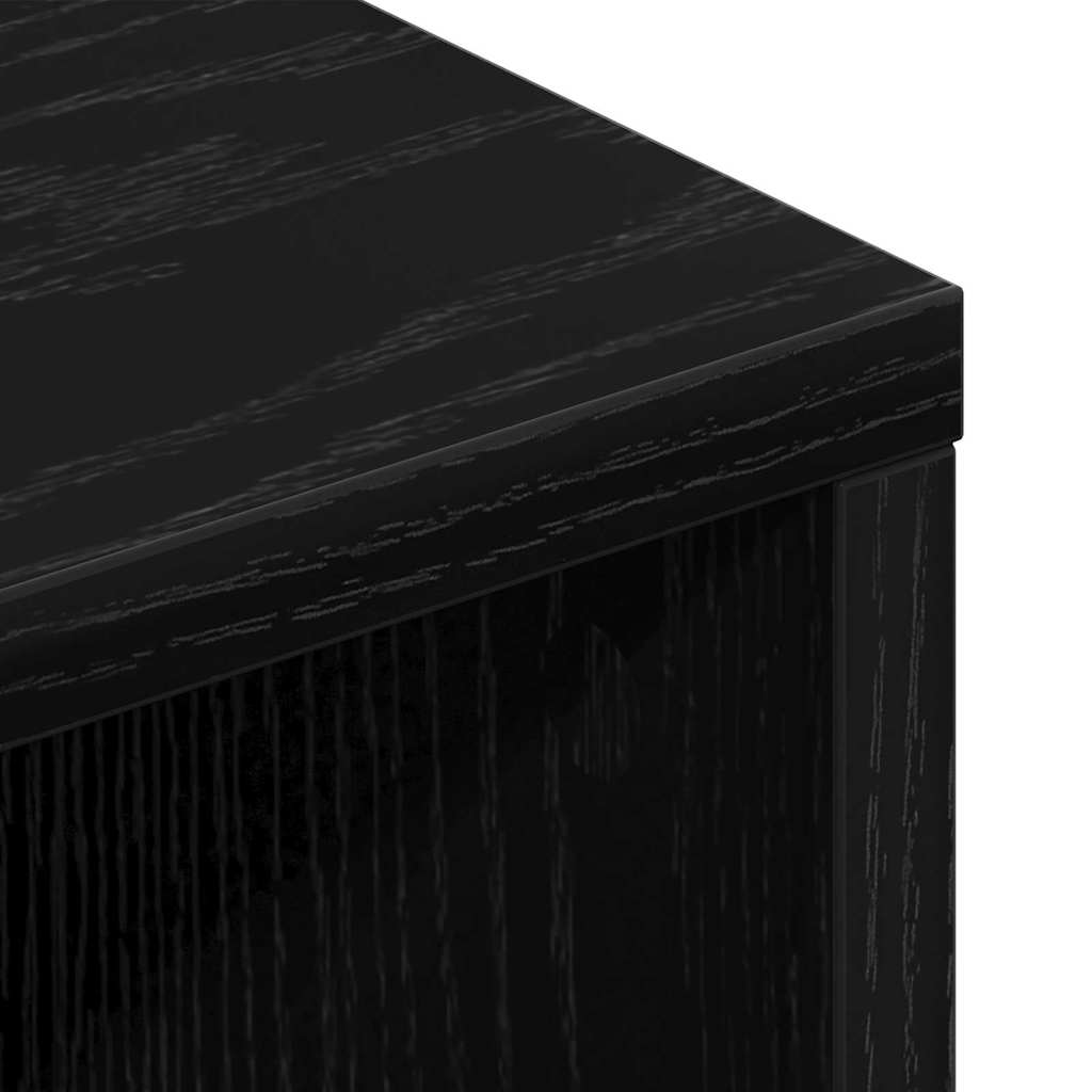 TV Cabinet Black Oak 150 x 30 x 44.5 cm Engineered Wood